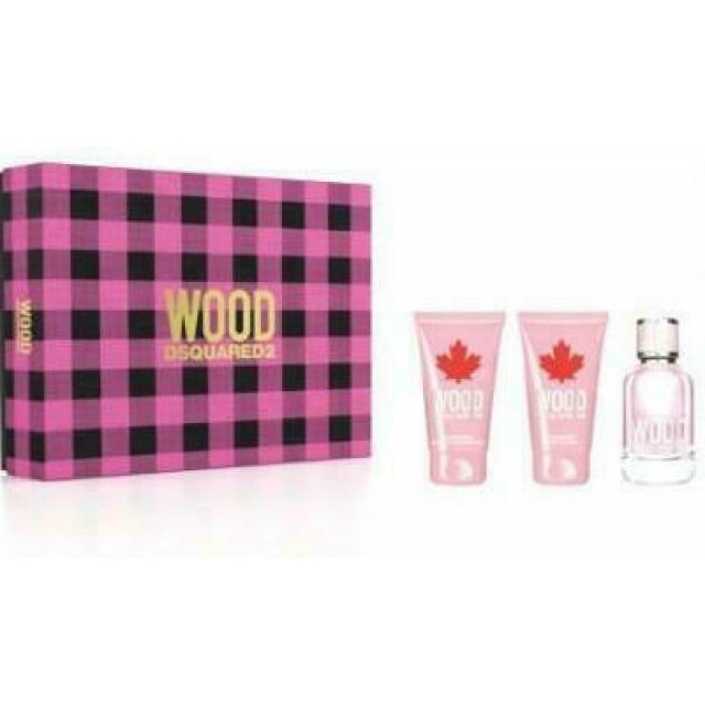 DSQUARED2 Wood pour Femme SET: EDT 50ml + shower gel 50ml + body lotion 50ml